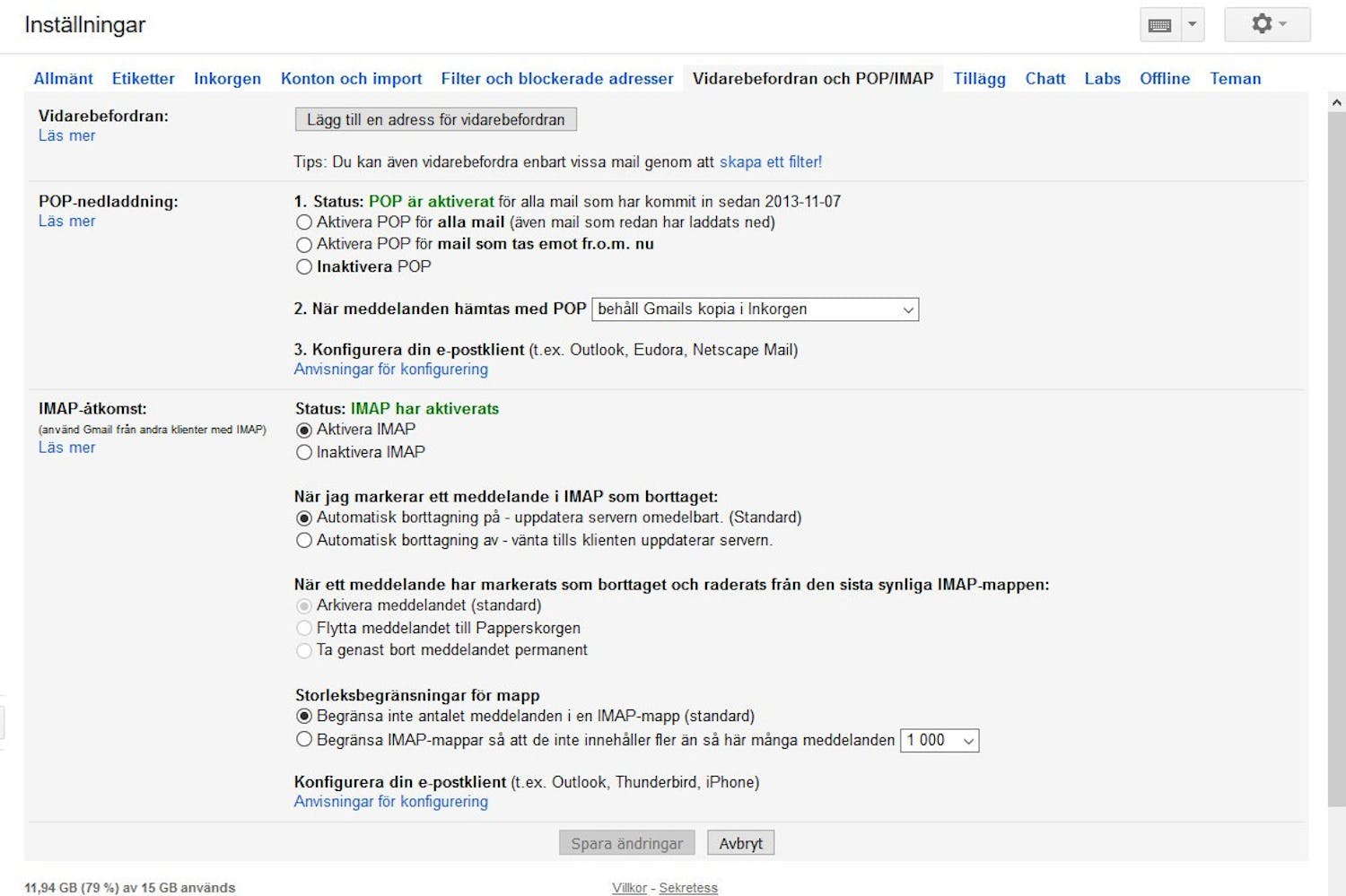 Få Gmail att fungera i ett e-postprogram